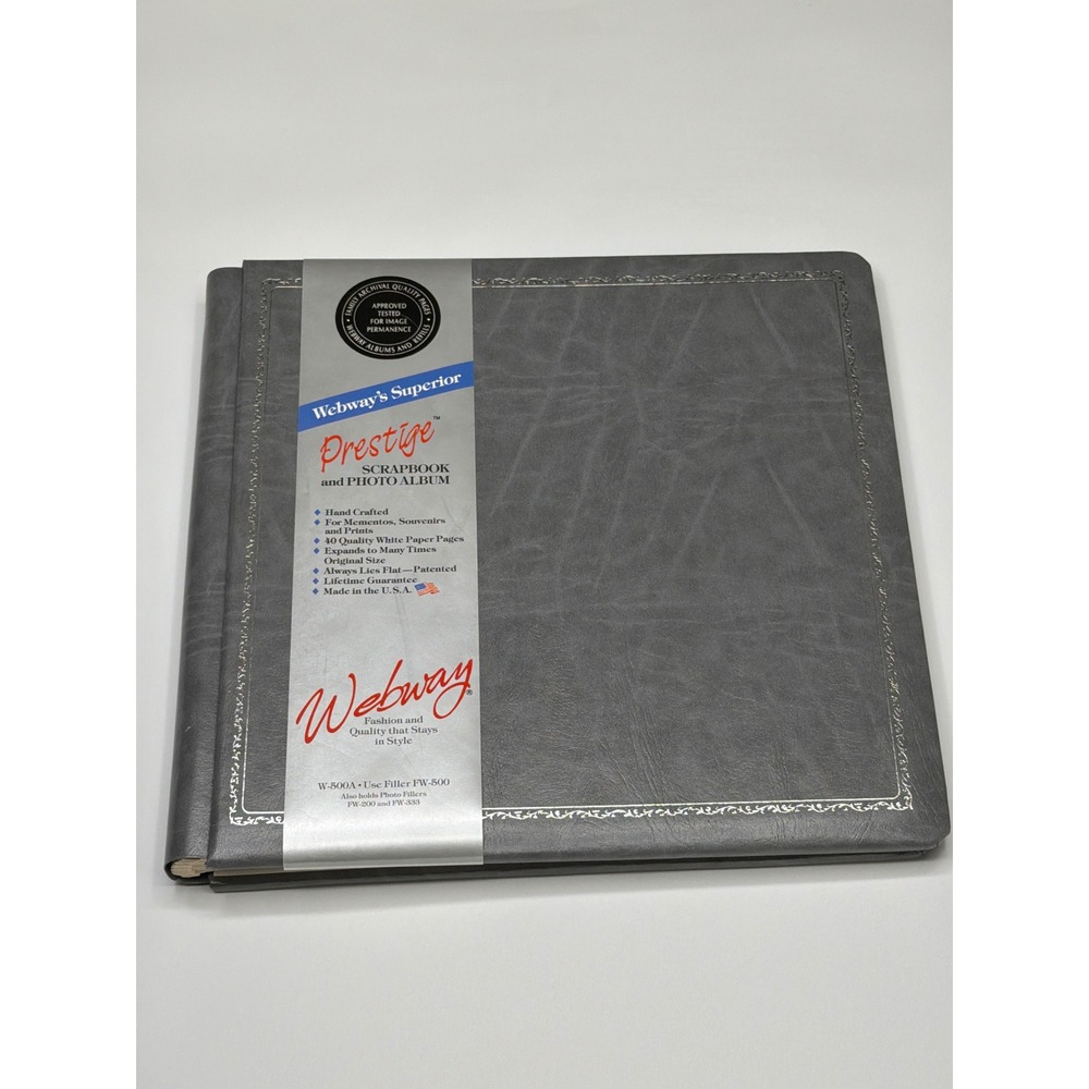 Webway Prestige Scrapbook and Photo Album Gray‎ Hand Crafted Expandable Lifetime